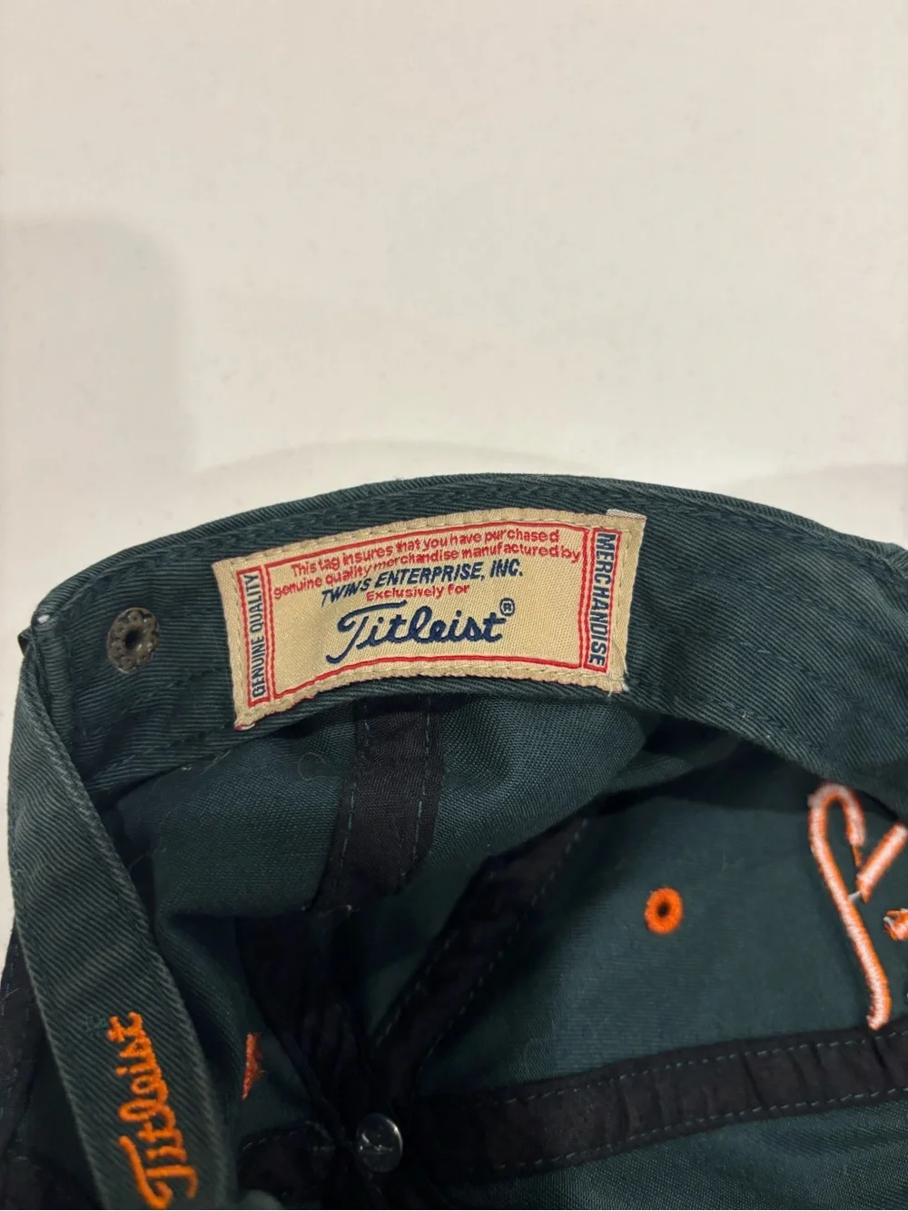 Vintage Titleist Miami Hurricanes Twins Cap Green and Orange Golf
